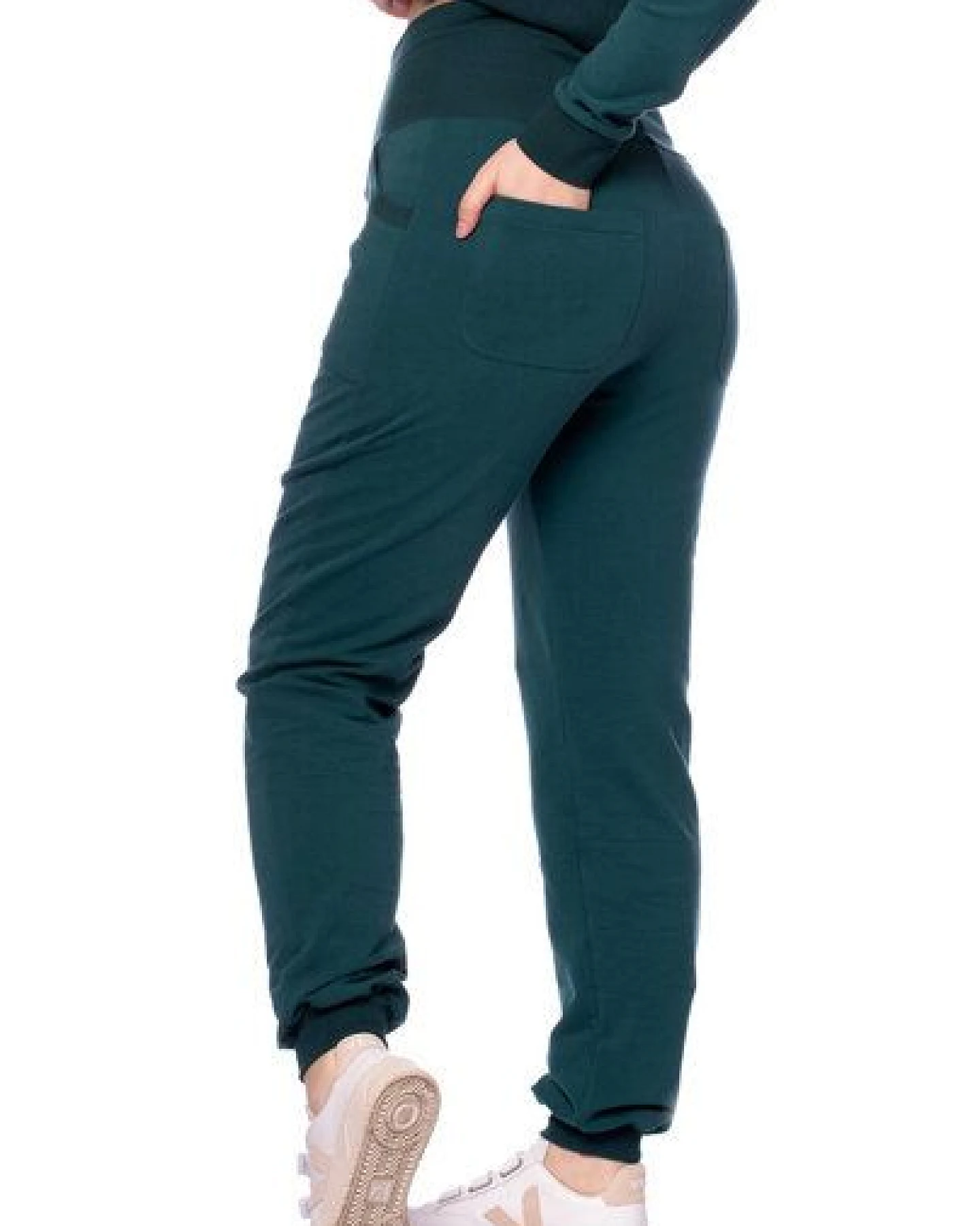 Milchshake ALVI weiche Lounge Jogginghose mit kurzen Bündchen aus softer Bio-Baumwolle – Ansicht 2