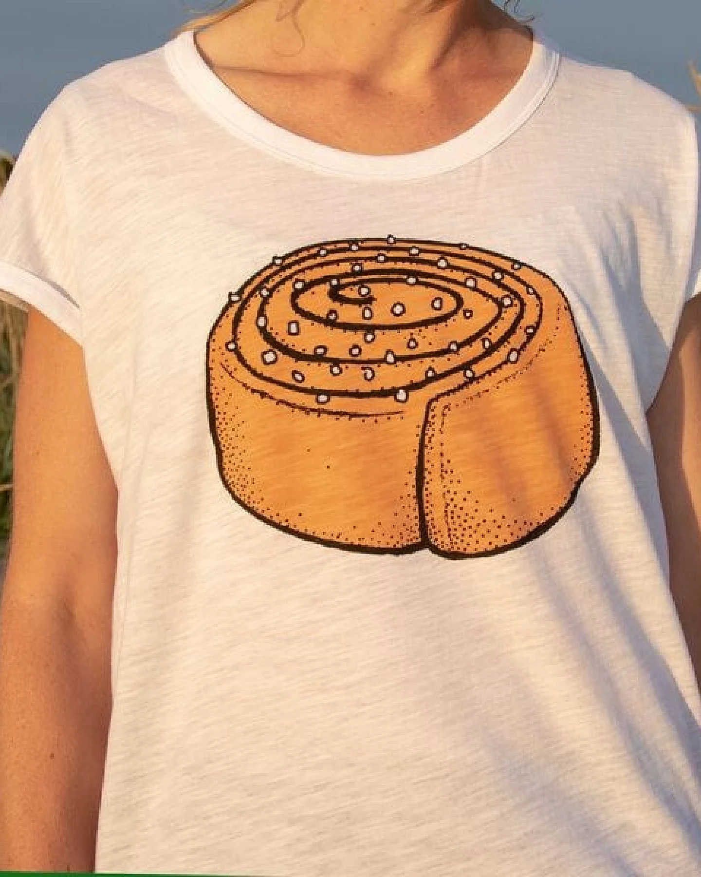 Cmig Damen T-Shirt Zimtschnecke in weiß – Ansicht 3