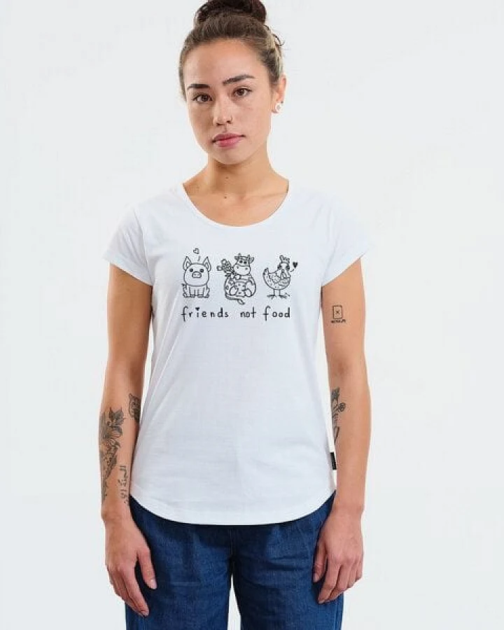GARY MASH Shirt Asheville Friends not Food aus Bio-Baumwolle