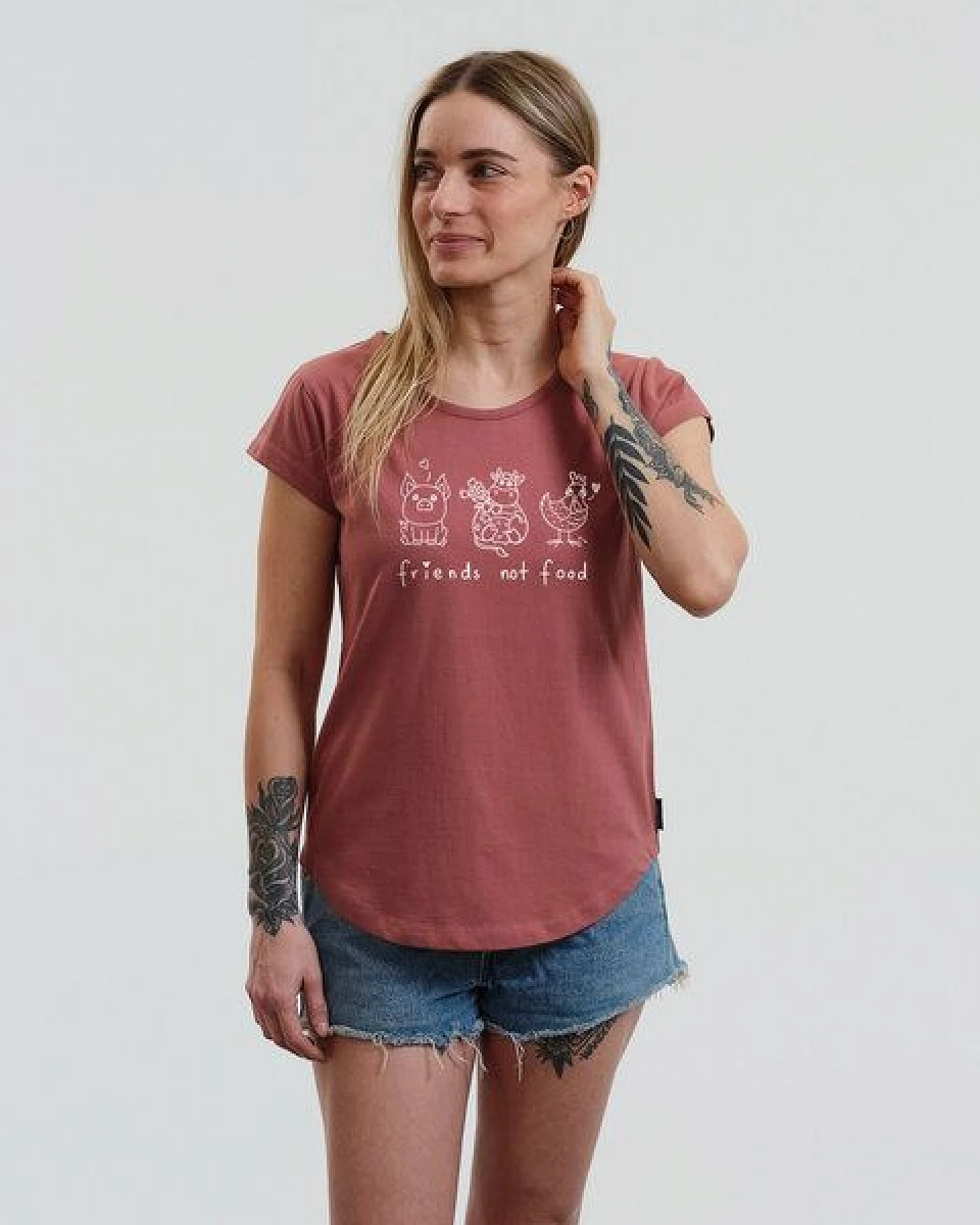 GARY MASH Shirt Asheville Friends not Food aus Bio-Baumwolle – Ansicht 2