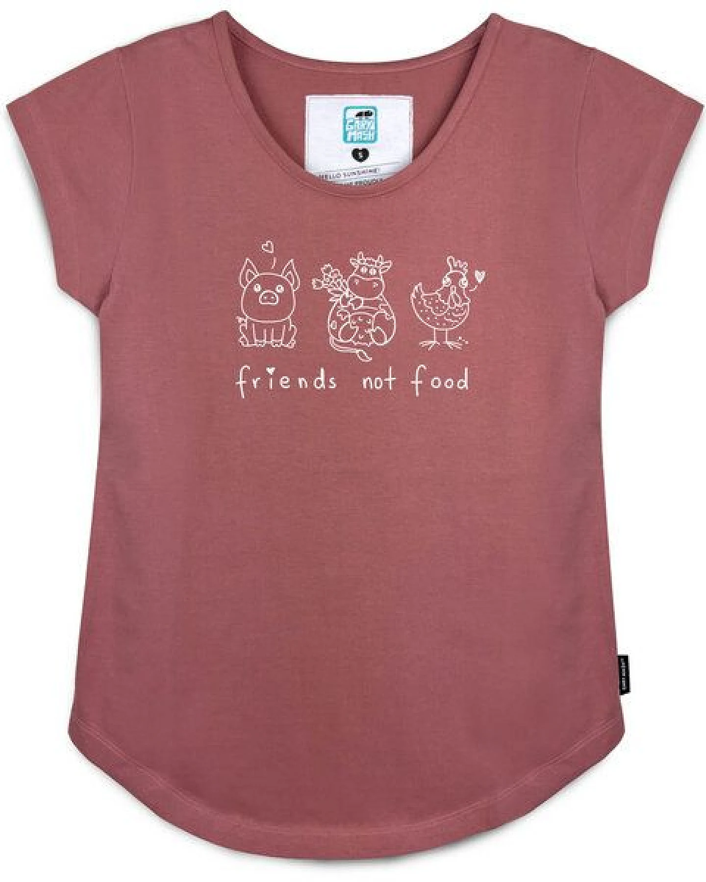 GARY MASH Shirt Asheville Friends not Food aus Bio-Baumwolle – Ansicht 3