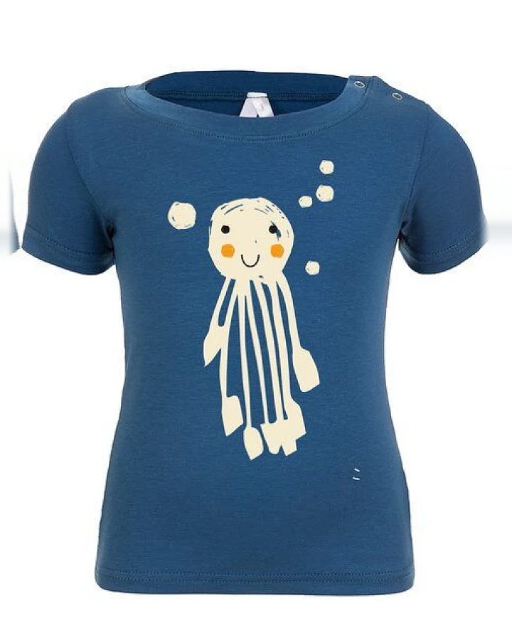 CORA happywear Alex Baby T-Shirt aus umweltfreundliche Eukalyptus Faser| Oktopus