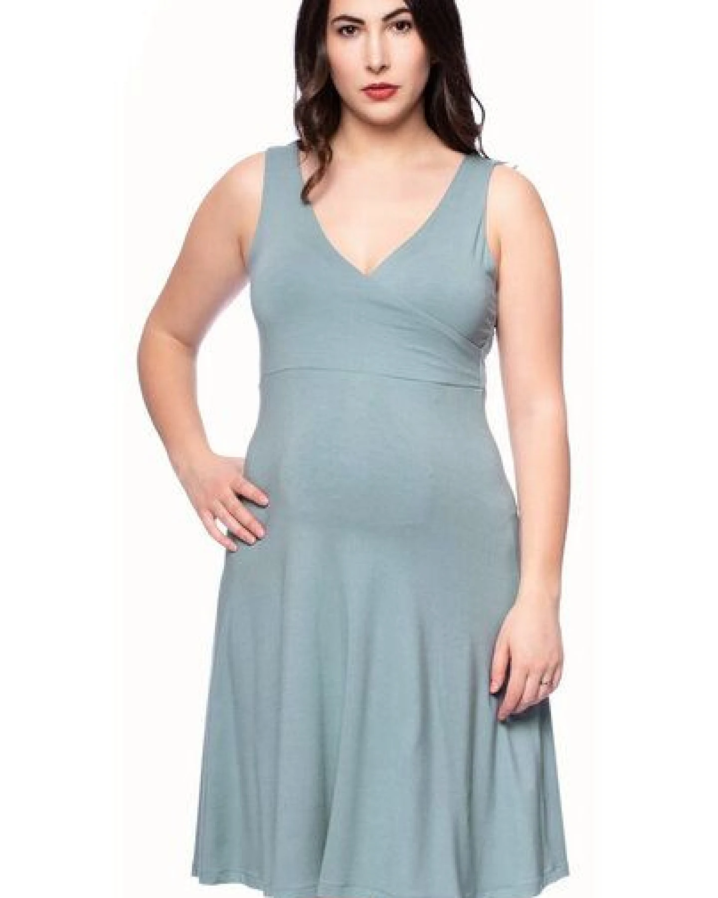 Milchshake Cache-Coeur Umstands- und Stillnachthemd aus TENCEL Modal – Ansicht 2