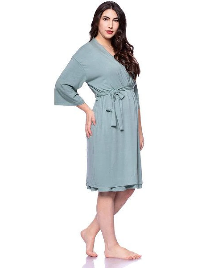 Milchshake Kimono Morgenmantel aus Tencel Modal Jersey