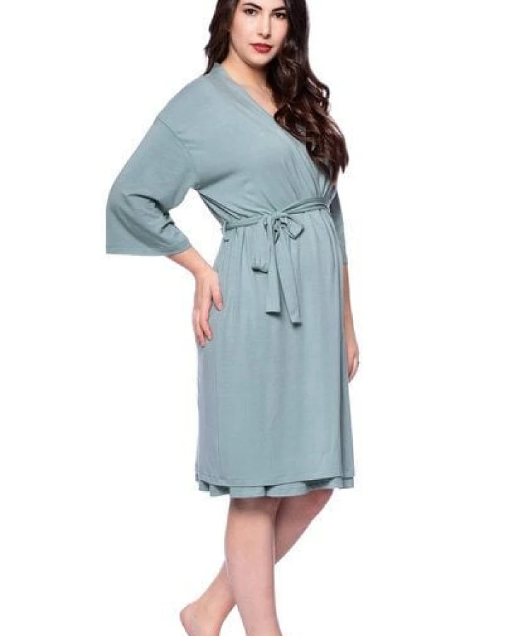 Milchshake Kimono Morgenmantel aus Tencel Modal Jersey
