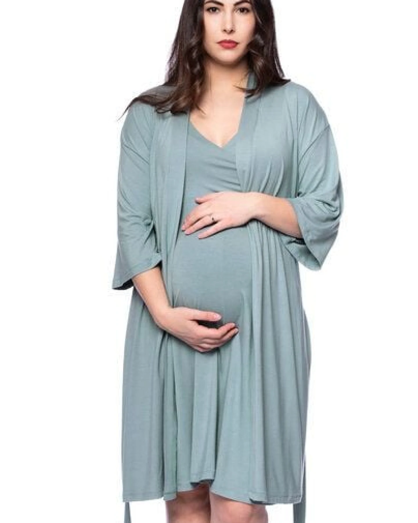Milchshake Kimono Morgenmantel aus Tencel Modal Jersey – Ansicht 3