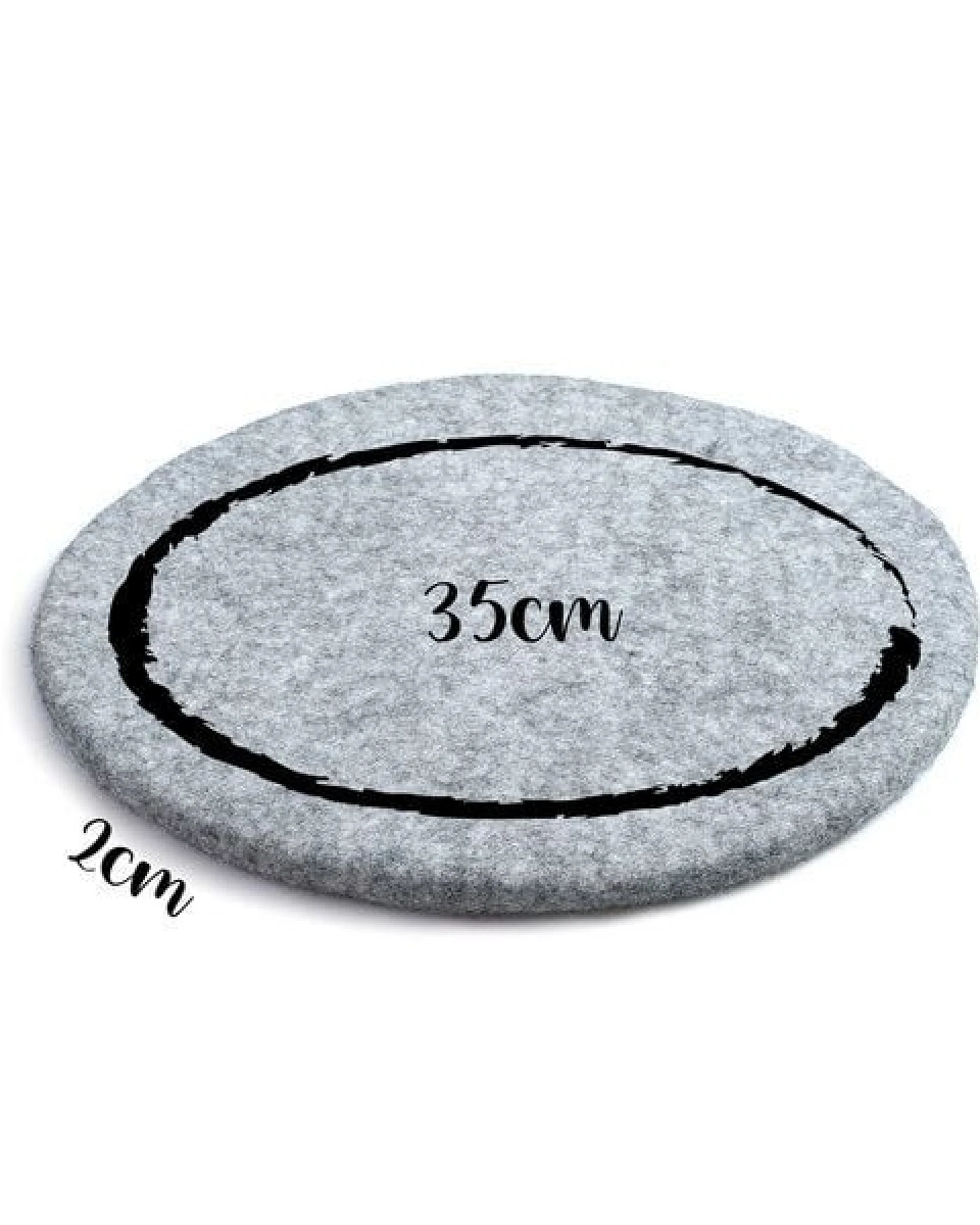 naturling Filz Stuhlkissen rund 35cm aus 100% Schurwolle – Ansicht 4