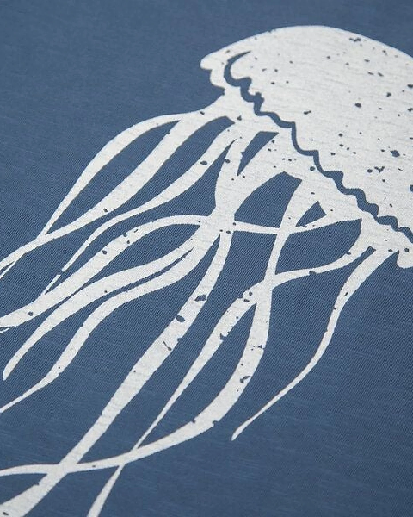 päfjes Qualle Jellyfish - Männer T-Shirt - Fair gehandelt aus Baumwolle Bio - Slub Blau – Ansicht 2