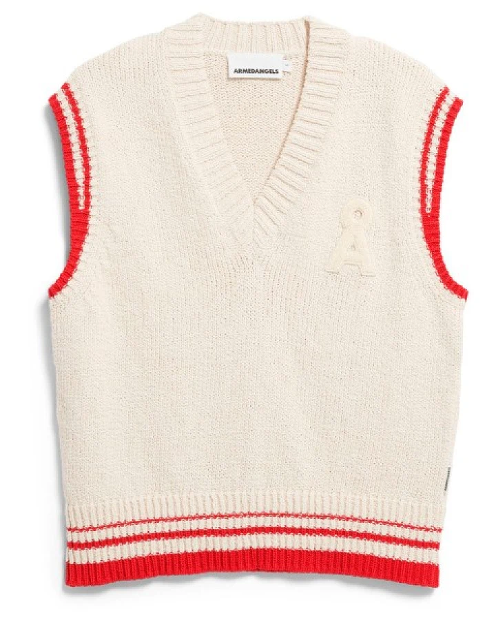 ARMEDANGELS - Women's Iconic Å College Knit Vest - Pullover Gr XS weiß