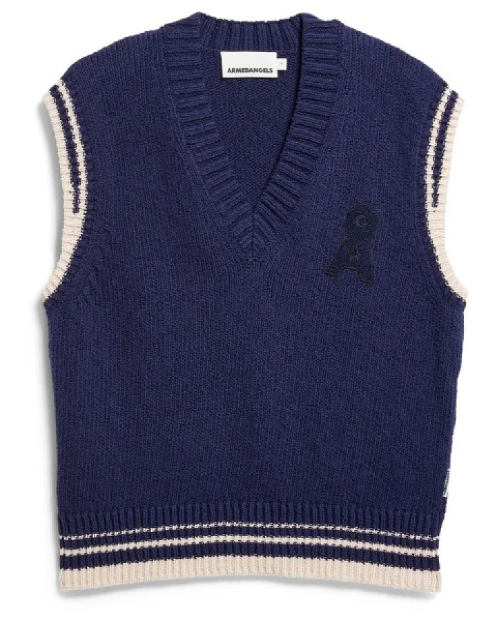 ARMEDANGELS - Women's Iconic Å College Knit Vest - Pullover Gr XS blau