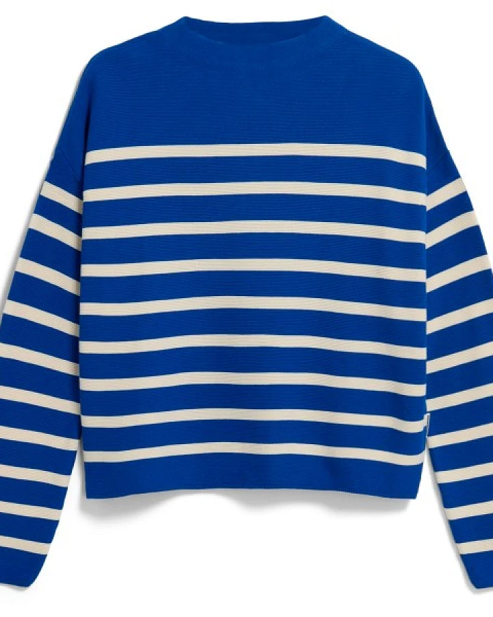 ARMEDANGELS - Women's Merinaa Stripes Knit Sweater - Pullover Gr XS blau