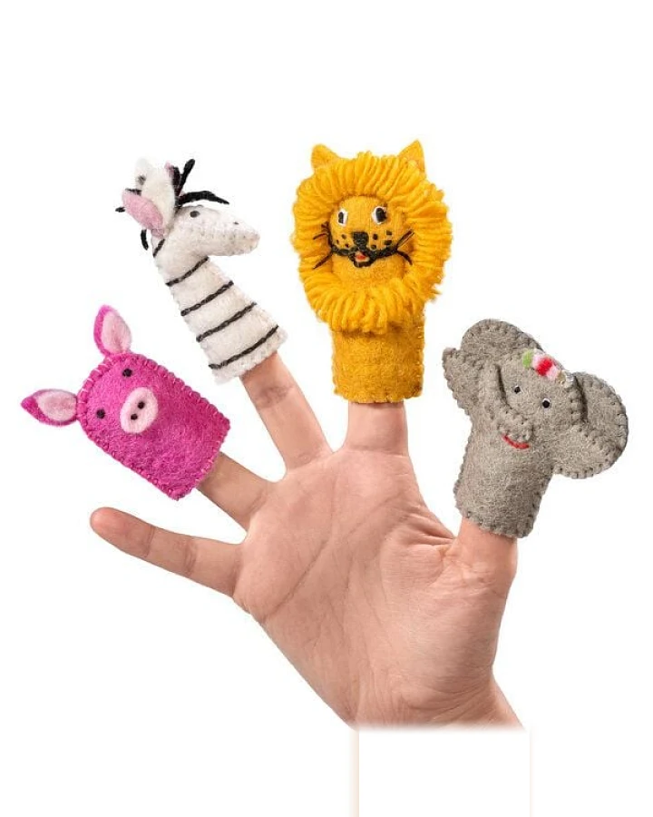 naturling Filz Fingerpuppen Set aus 100% Schurwolle