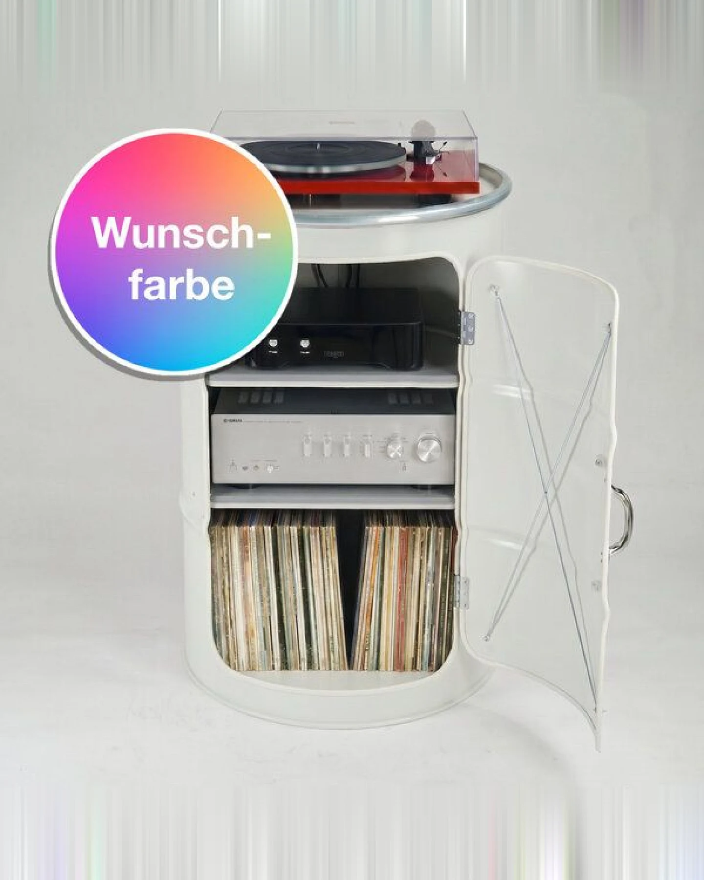 Lockengelöt Der HiFi-Schrank aus einem Hamburger Ölfass - made in Hamburg – Ansicht 2
