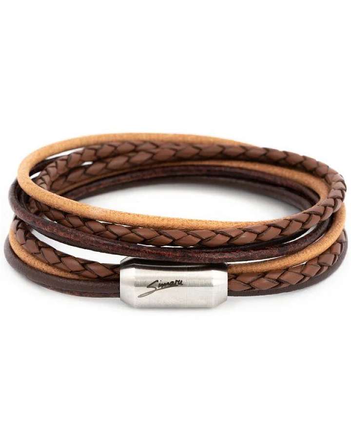 Simaru Echtleder- /Wickelarmband für Damen & Herren mit Magnetverschluss
