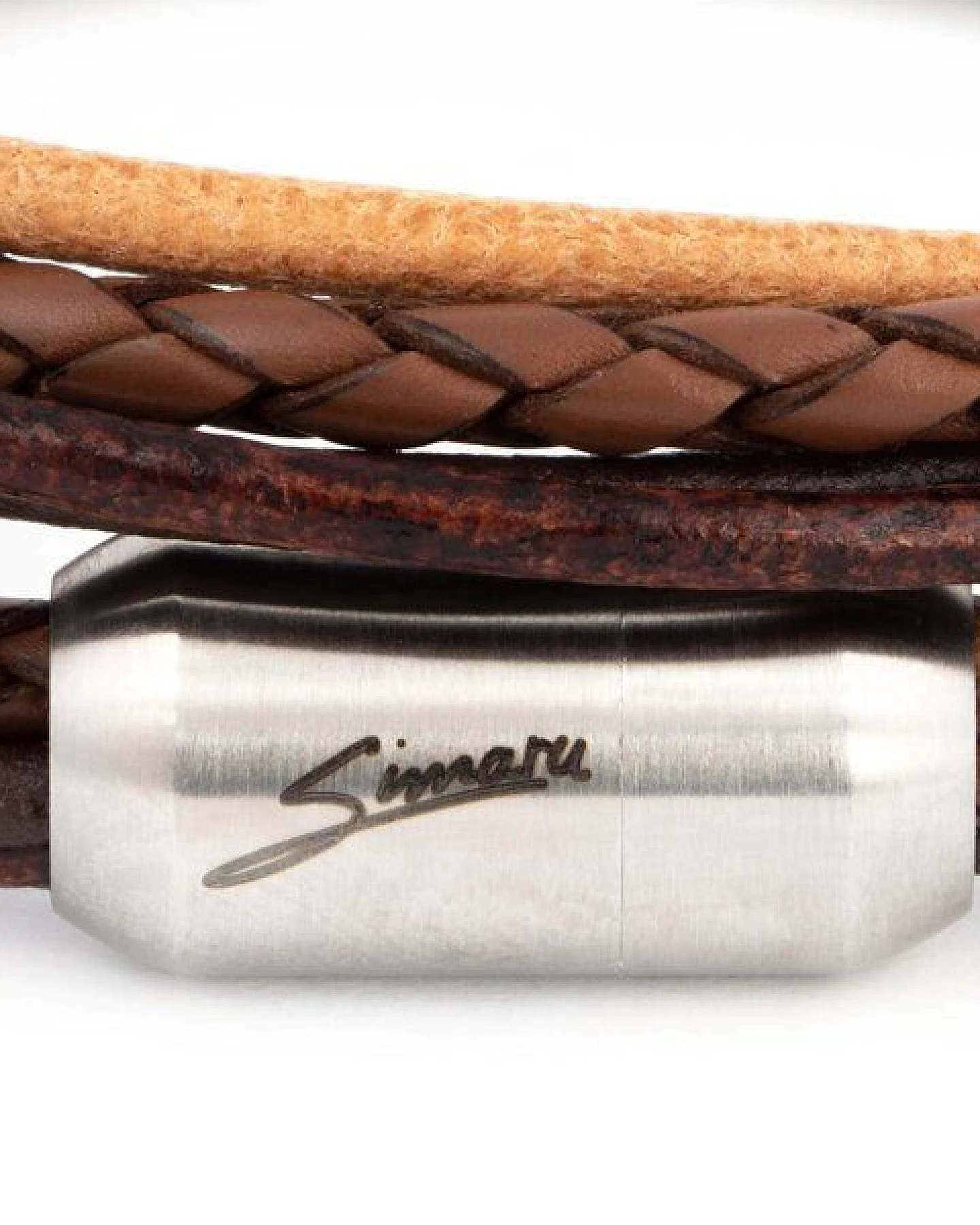 Simaru Echtleder- /Wickelarmband für Damen & Herren mit Magnetverschluss – Ansicht 2