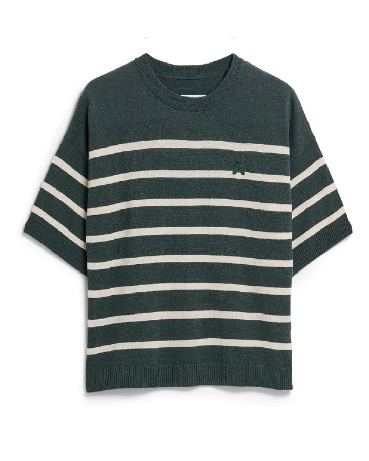 ARMEDANGELS - Women's Stripe Linen Blend Sweater - Pullover Gr M blau