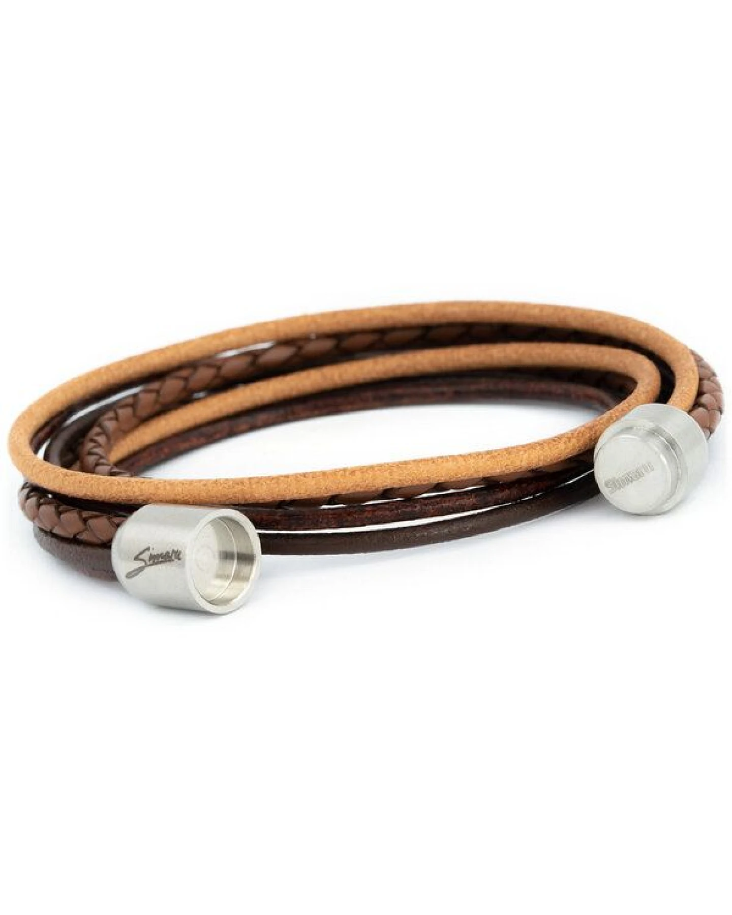 Simaru Echtleder- /Wickelarmband für Damen & Herren mit Magnetverschluss – Ansicht 3