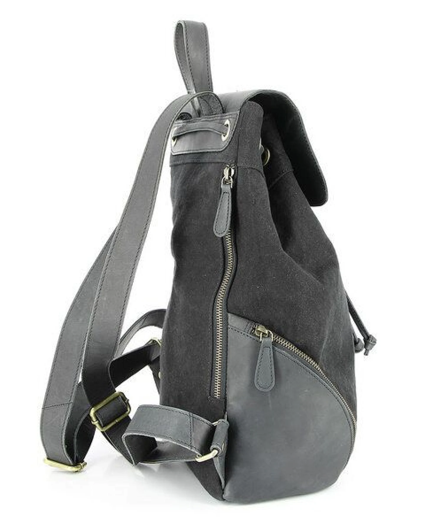 GLOBO Fair Trade City Rucksack PALI aus Canvas & mattem Ökoleder – Ansicht 4