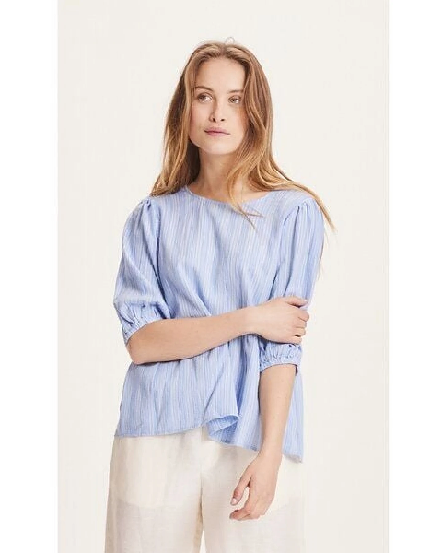 KnowledgeCotton Apparel Bluse LILY aus Tencel und Bio-Baumwolle – Ansicht 2