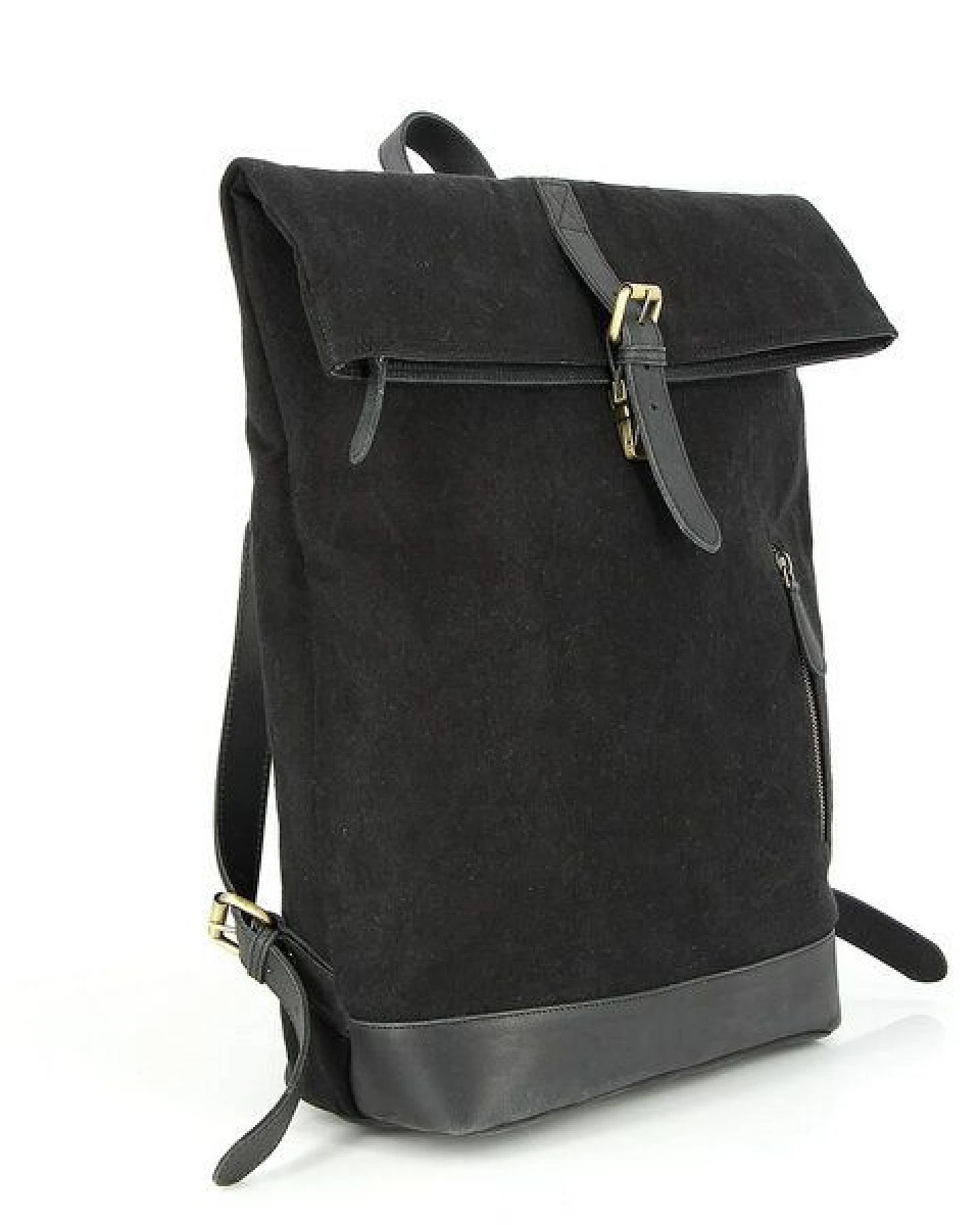 GLOBO Fair Trade Laptoprucksack LONI aus Canvas & mattem Ökoleder – Ansicht 3