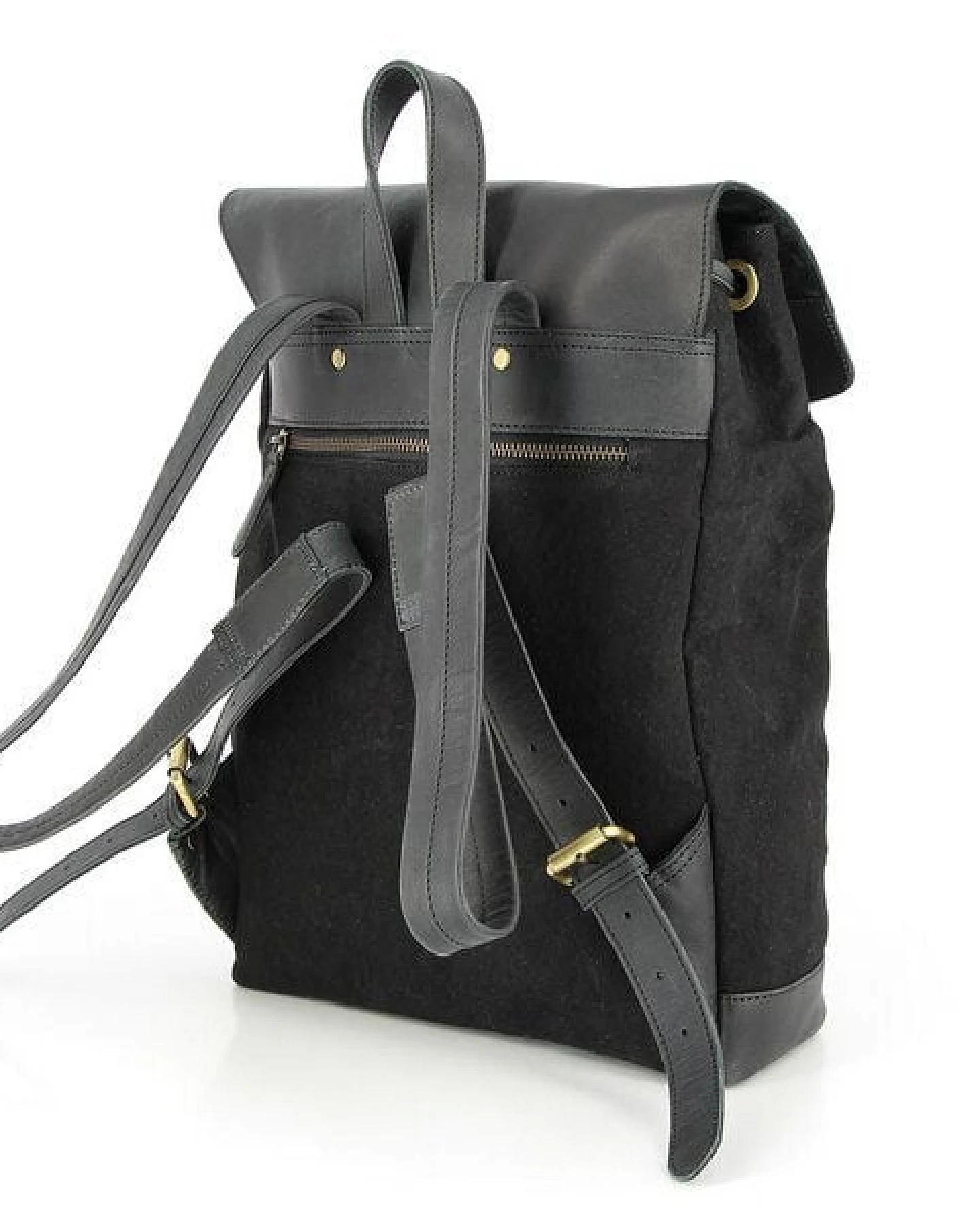 GLOBO Fair Trade Lässiger Rucksack NOIDA aus Canvas & mattem Ökoleder – Ansicht 4