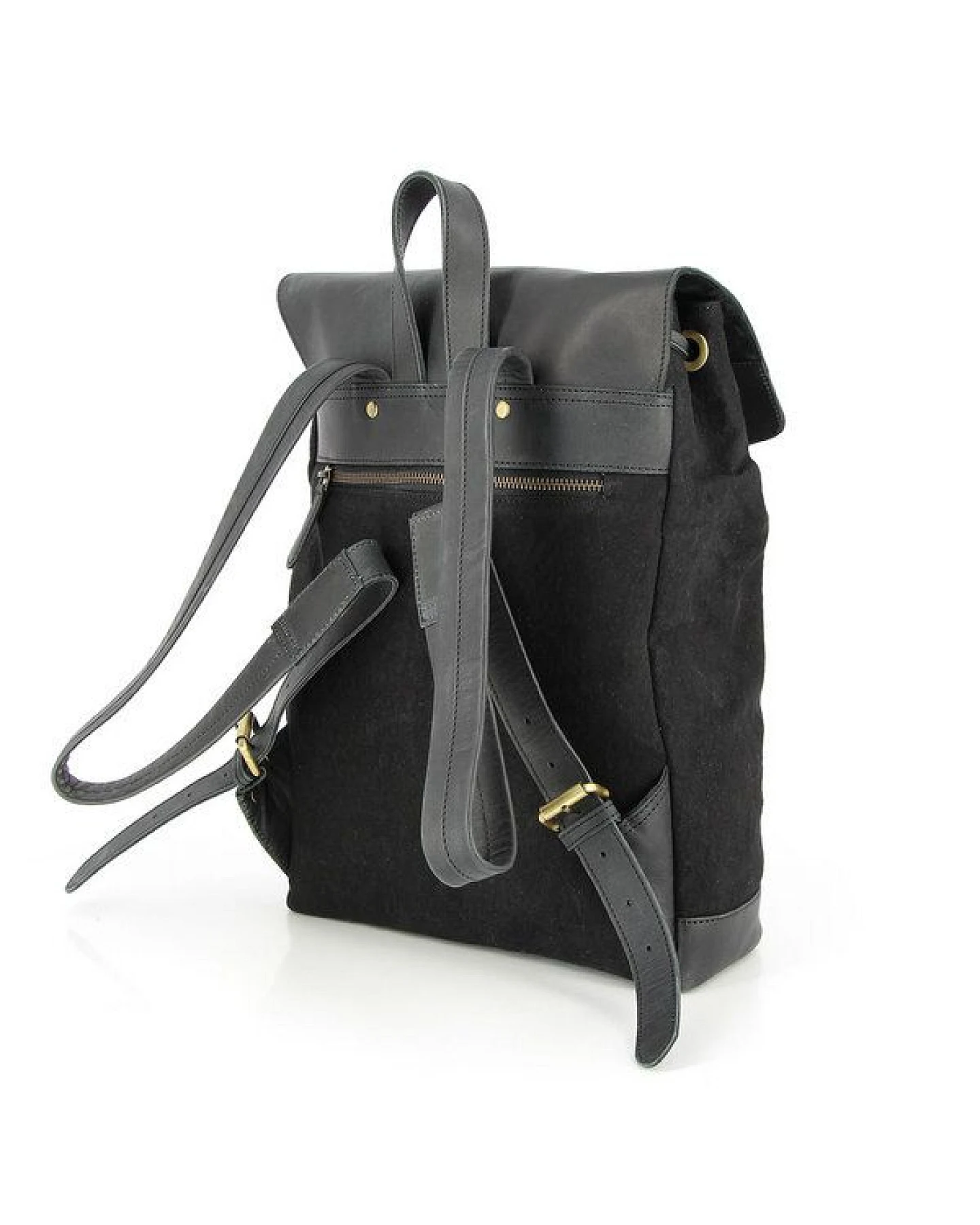 GLOBO Fair Trade Lässiger Rucksack NOIDA aus Canvas & mattem Ökoleder – Ansicht 4
