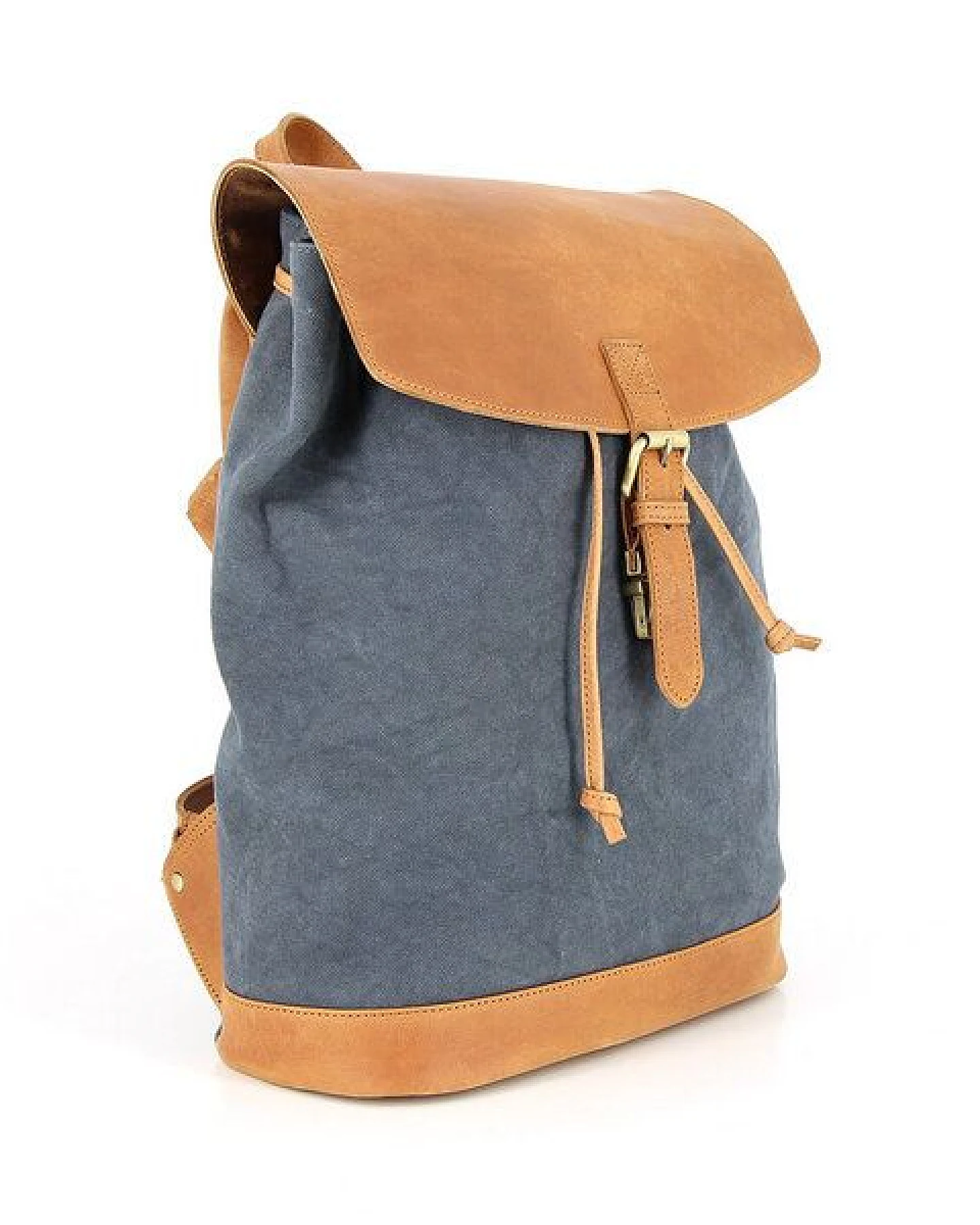 GLOBO Fair Trade Lässiger Rucksack NOIDA aus Canvas & mattem Ökoleder – Ansicht 3
