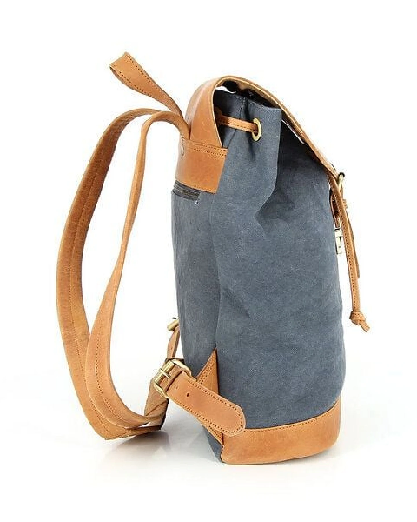 GLOBO Fair Trade Lässiger Rucksack NOIDA aus Canvas & mattem Ökoleder – Ansicht 4