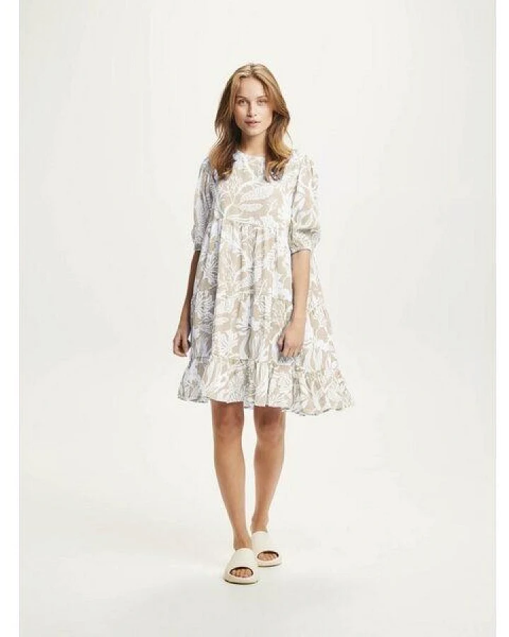 KnowledgeCotton Apparel A-Linien Kleid- Seabreeze Print- aus Tencel