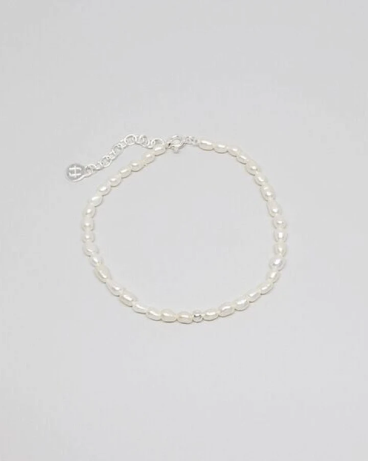 fejn jewelry Armband 'pearl' mit Süsswasserperlen Silber/vergoldet