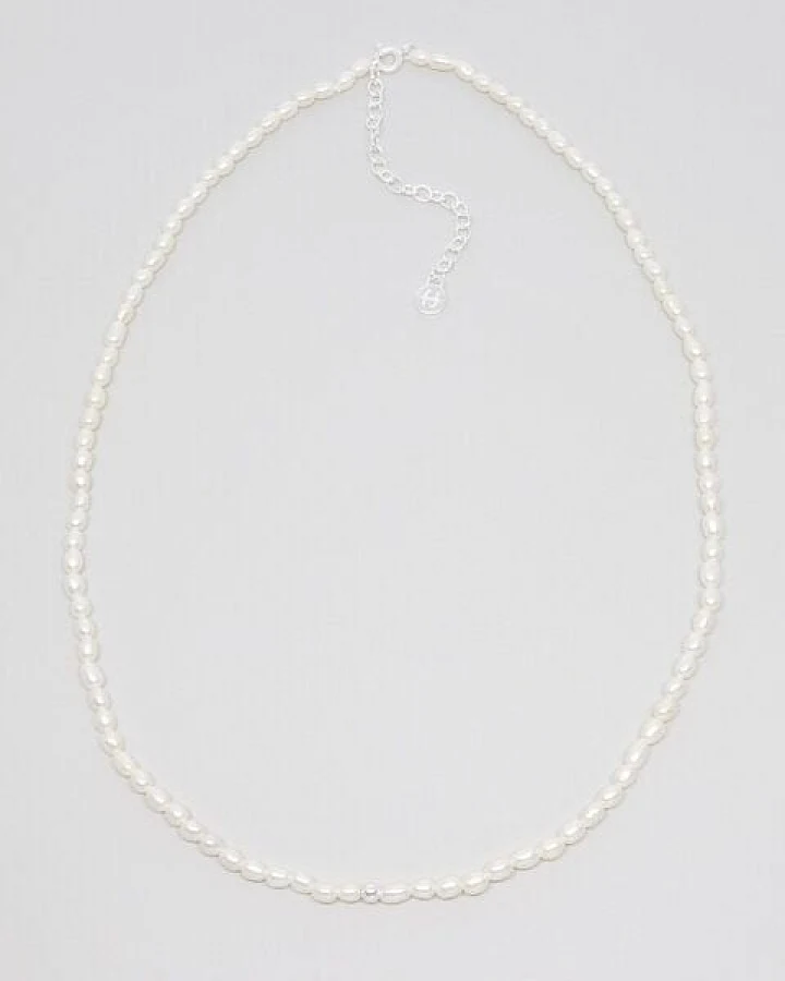 fejn jewelry Kette 'pearl' mit Süsswasserperlen Silber/vergoldet