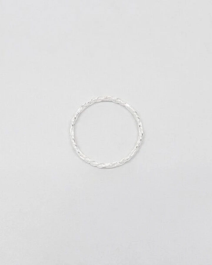 fejn jewelry Ring 'braided' geflochtener Ring aus Silber/vergoldet