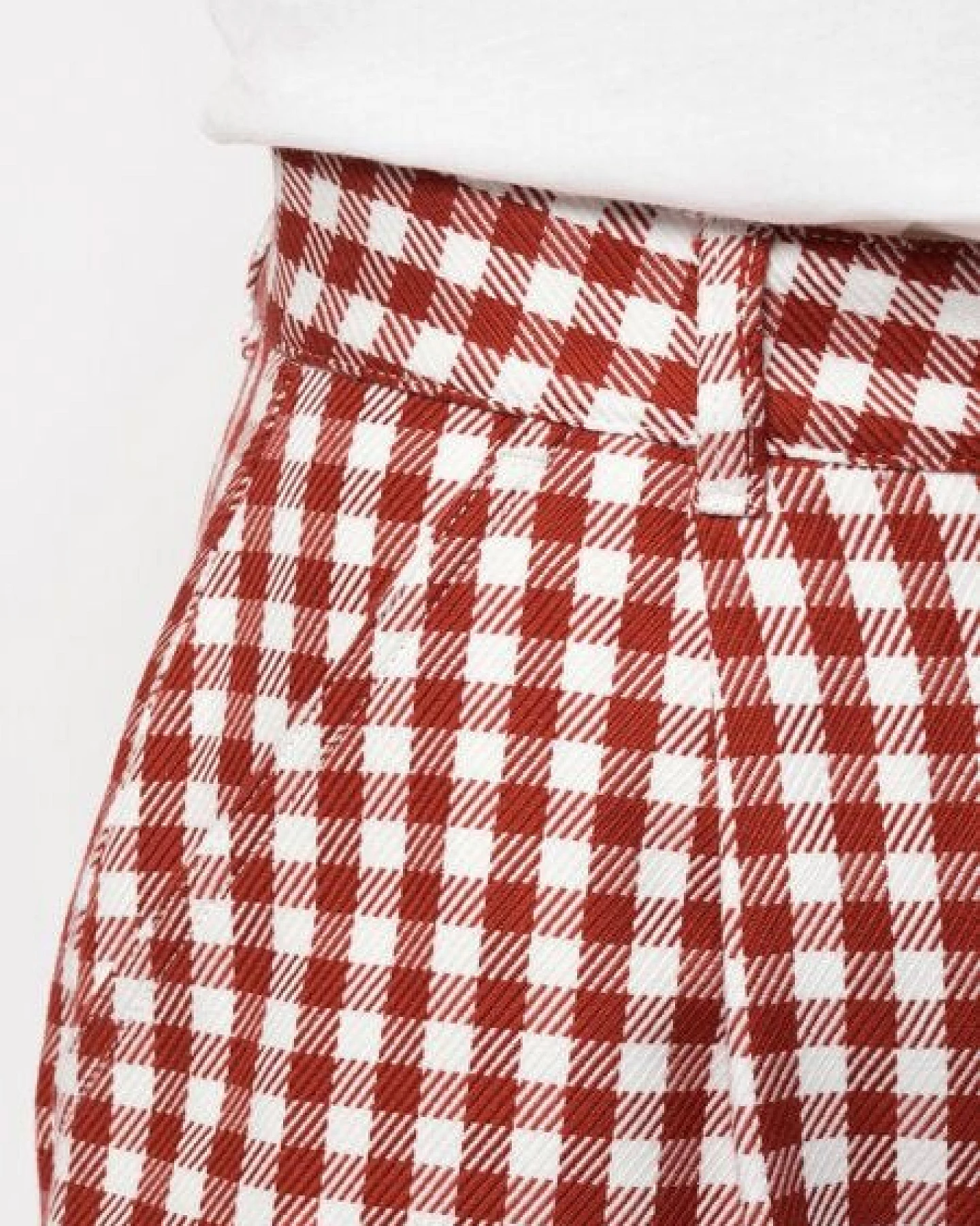 Nudie Jeans Damen Shorts "WIOLA Checked", Red-White – Ansicht 4