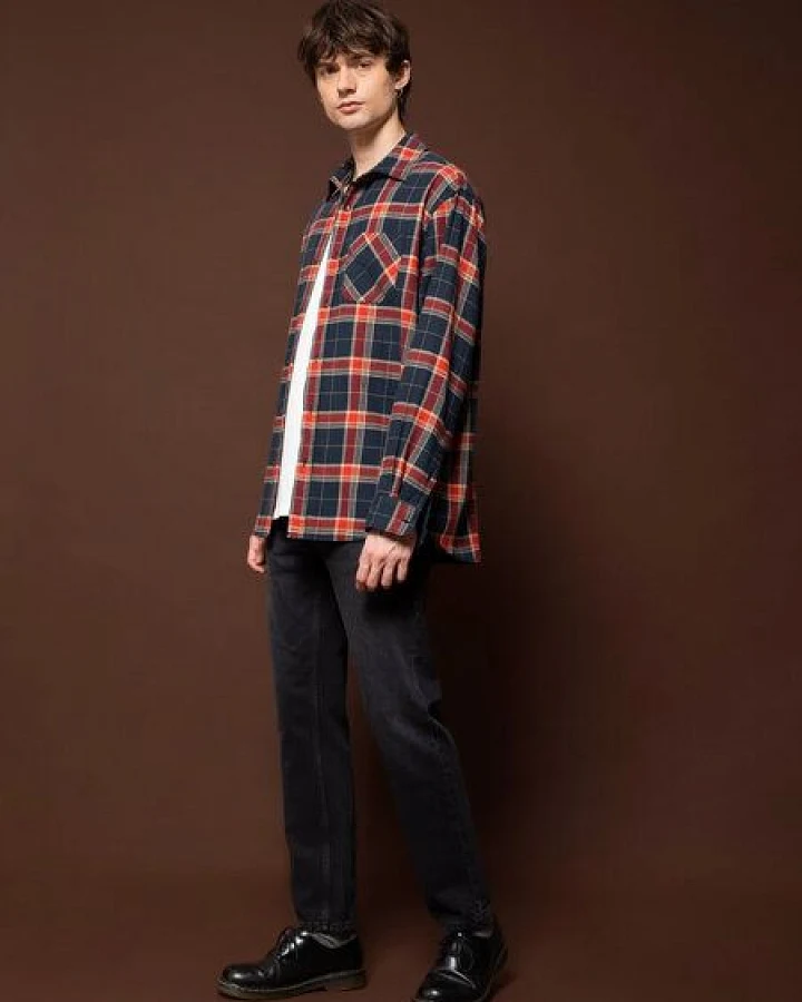 Nudie Jeans Unisex KariertesFlanellhemd "RELAXED FLANNEL SHIRT REBIRTH", Multi