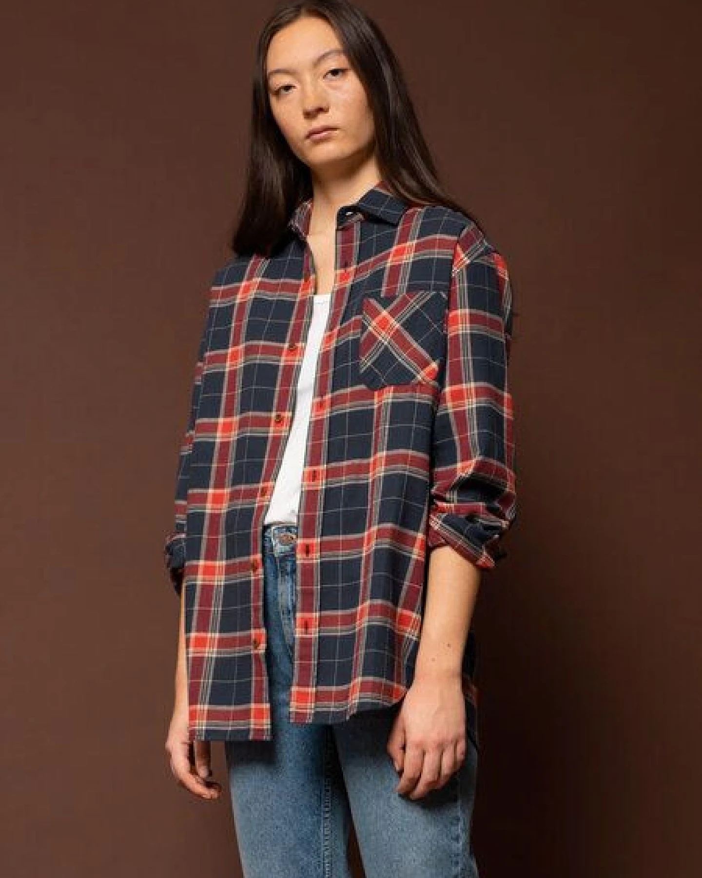 Nudie Jeans Unisex KariertesFlanellhemd "RELAXED FLANNEL SHIRT REBIRTH", Multi – Ansicht 2