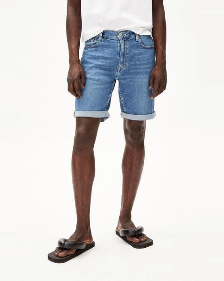 ARMEDANGELS NAAILO HEMP - Herren Jeans Shorts aus Bio-Baumwoll-Hanf Mix