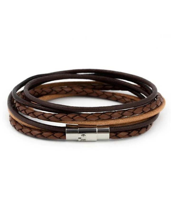Simaru Echtleder- /Wickelarmband für Damen & Herren mit Magnetverschluss