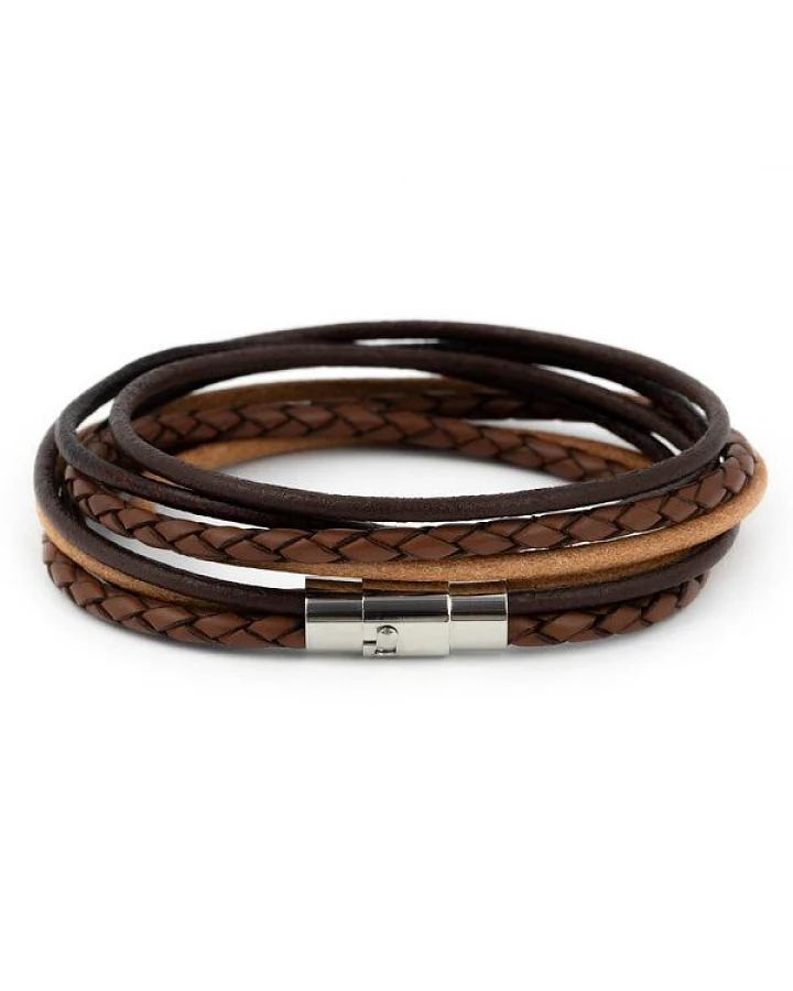Simaru Echtleder- /Wickelarmband für Damen & Herren mit Magnetverschluss