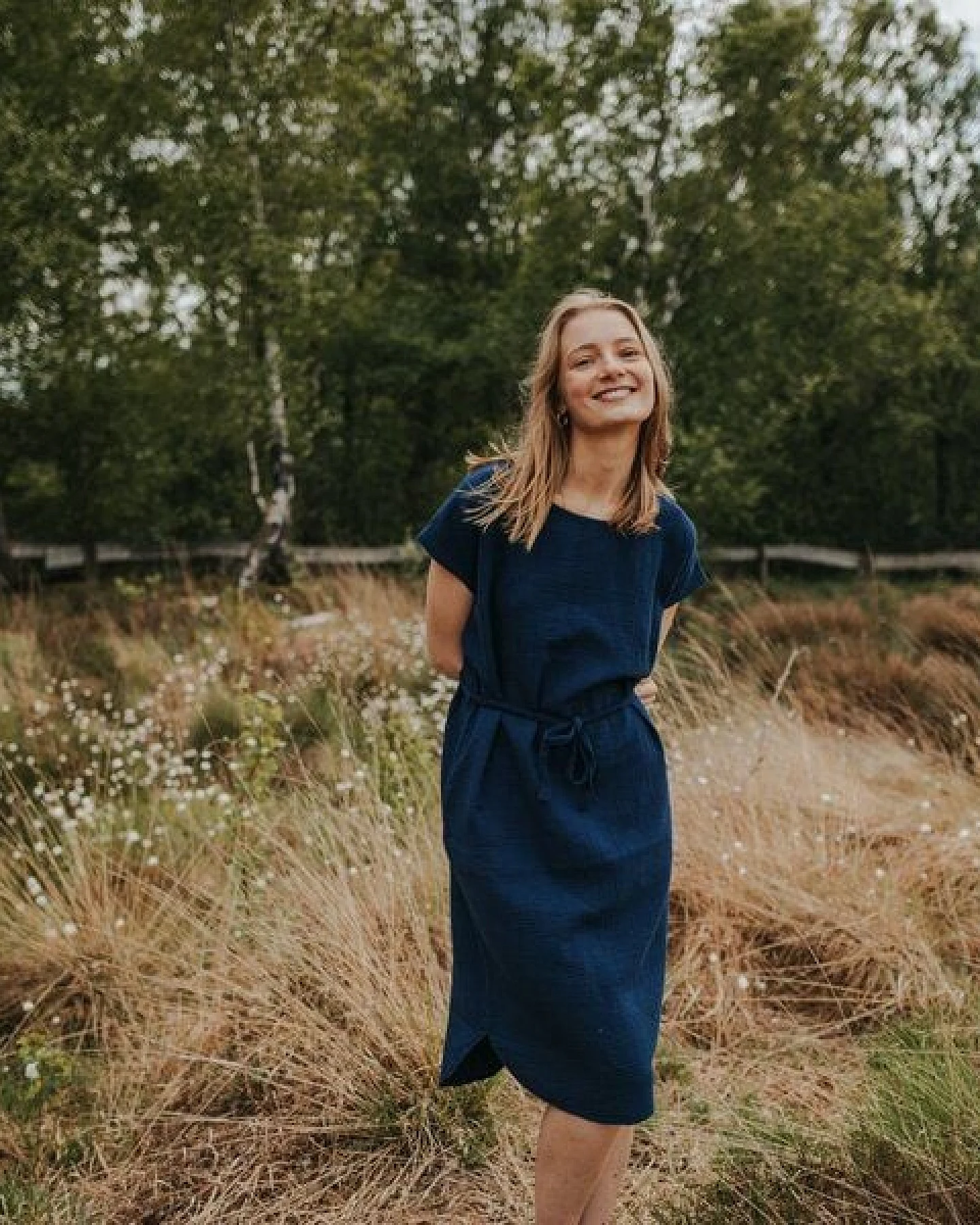 NORDLICHT Damen Musselin Kleid aus 100% Bio-Baumwolle ELIN – Ansicht 4