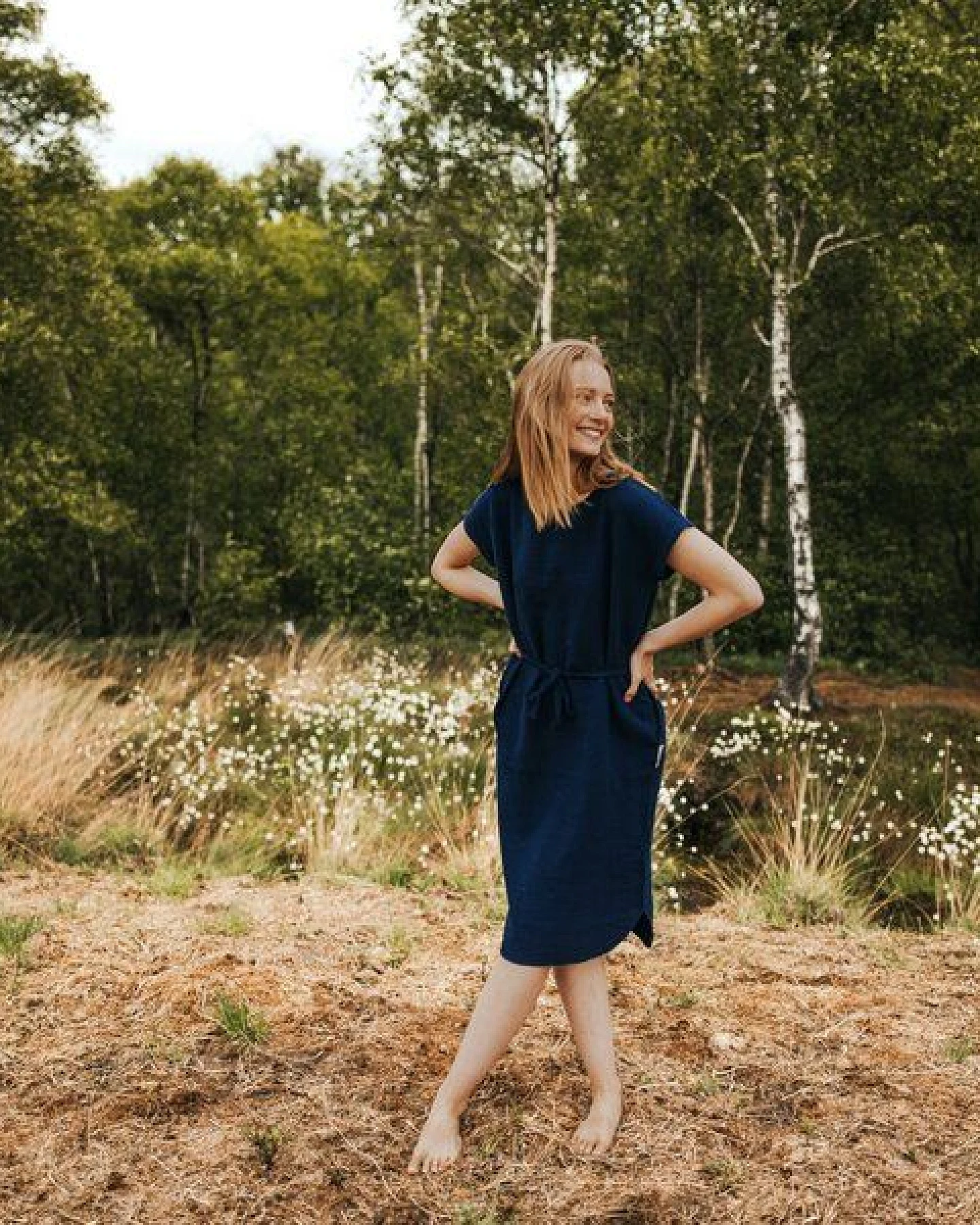 NORDLICHT Damen Musselin Kleid aus 100% Bio-Baumwolle ELIN – Ansicht 2