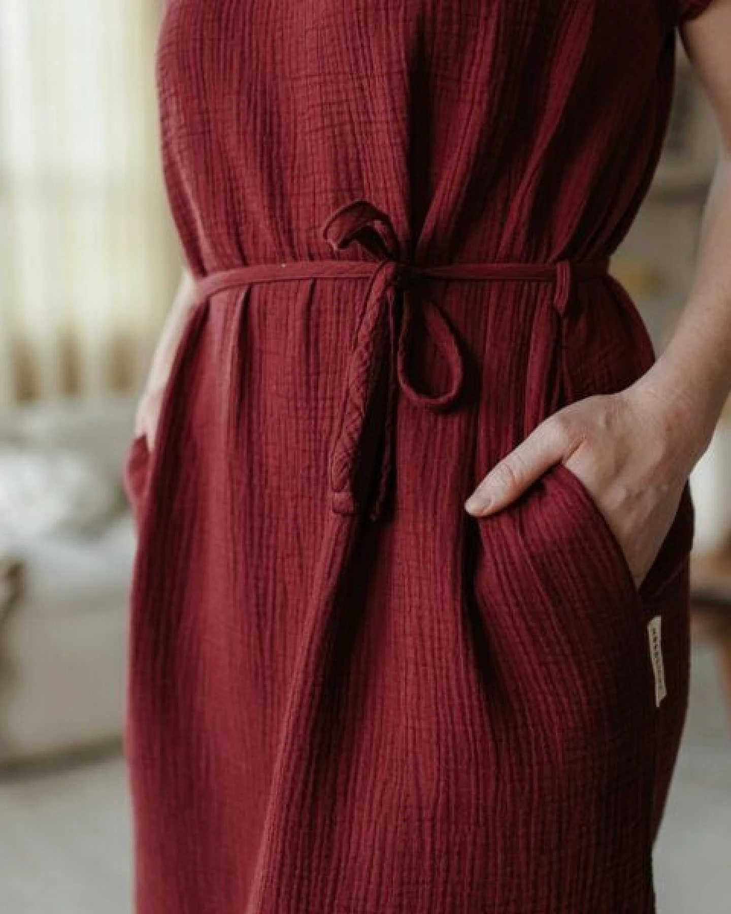 NORDLICHT Damen Musselin Kleid aus 100% Bio-Baumwolle ELIN – Ansicht 2