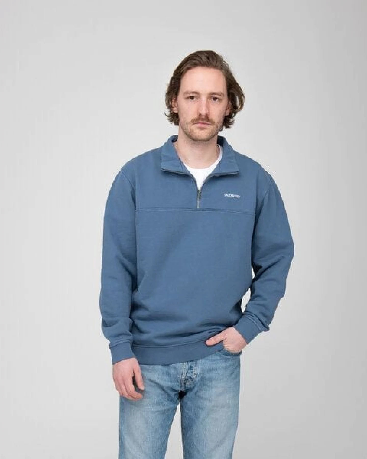 KNUT – Half-Zip Sweater (Unisex) aus 100% Bio-Baumwolle (GOTS) von SALZWASSER – Ansicht 3