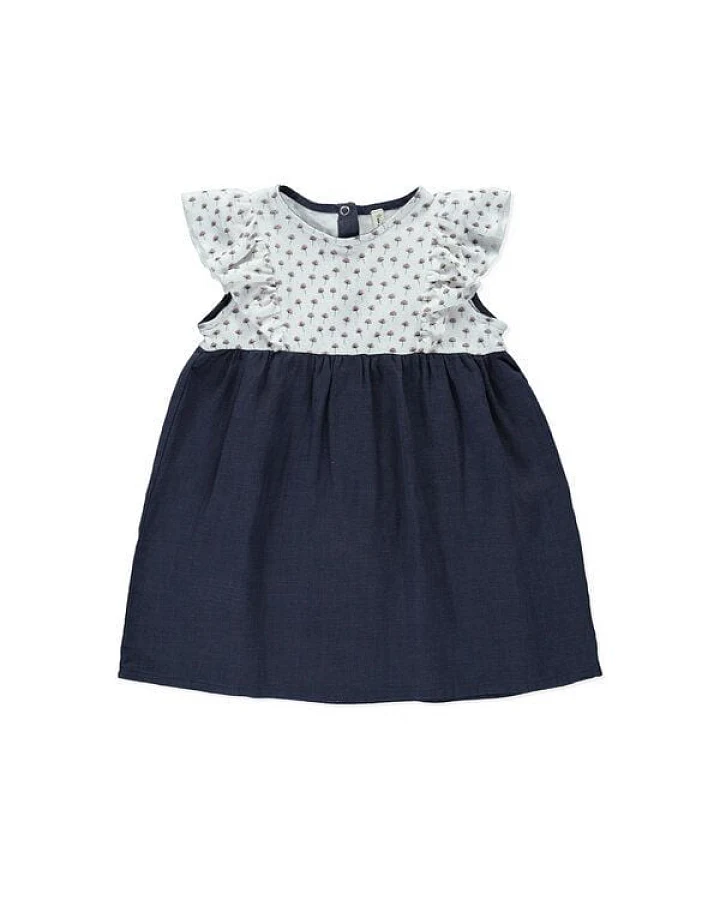PETER JO Kleid Daisy Flower aus Bio-Baumwolle und Leinen