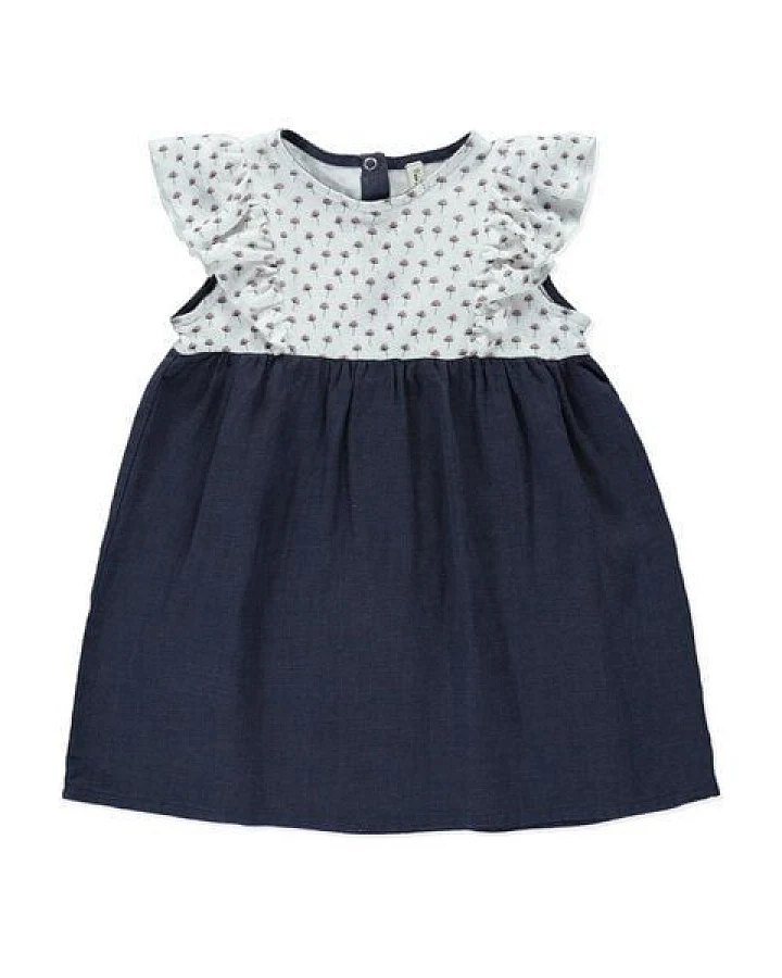 PETER JO Kleid Daisy Flower aus Bio-Baumwolle und Leinen
