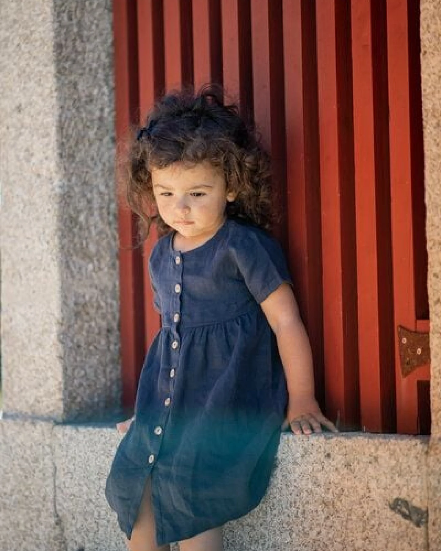 PETER JO Kleid Iris Terracotta aus Leinen – Ansicht 3