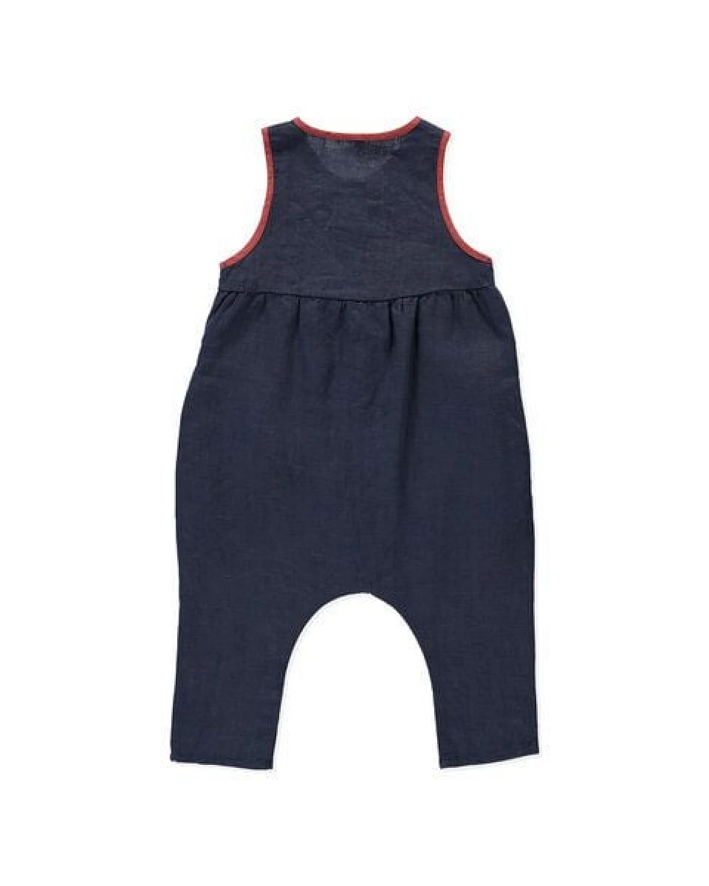 PETER JO Baby Jumpsuit aus Leinen/Sun Drop – Ansicht 4