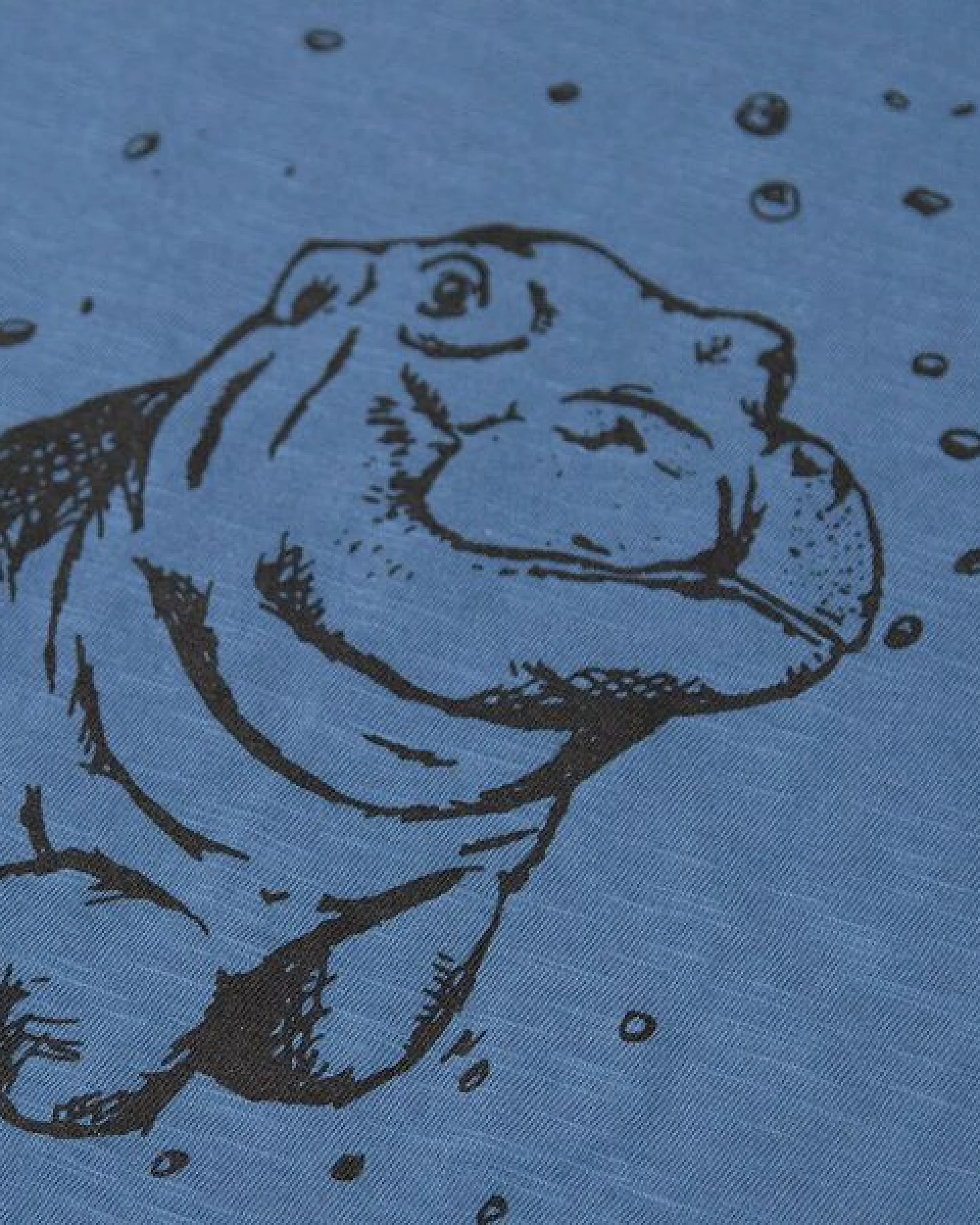päfjes Nick Nilpferd - Fair gehandeltes Männer T-Shirt - Slub Blue – Ansicht 2