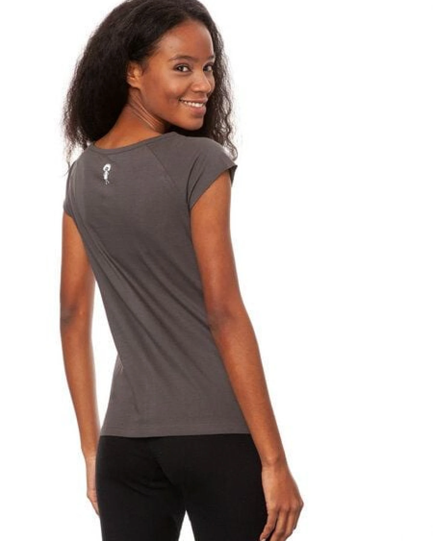 FellHerz Damen T-Shirt Rainbow Girl dark grey – Ansicht 3