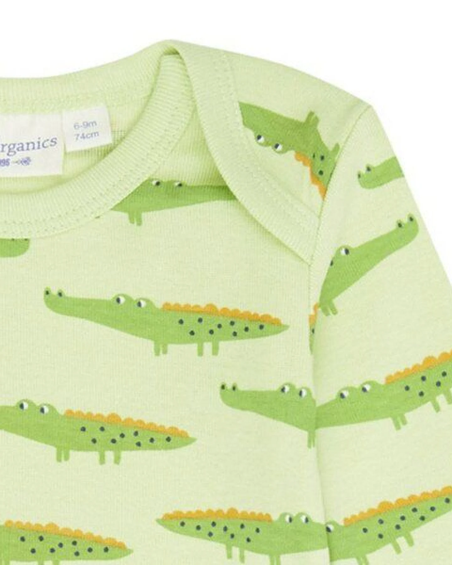 sense-organics Baby Body Langarm *Kroko grün* Gots & Fairtrade I Sense Organics – Ansicht 2