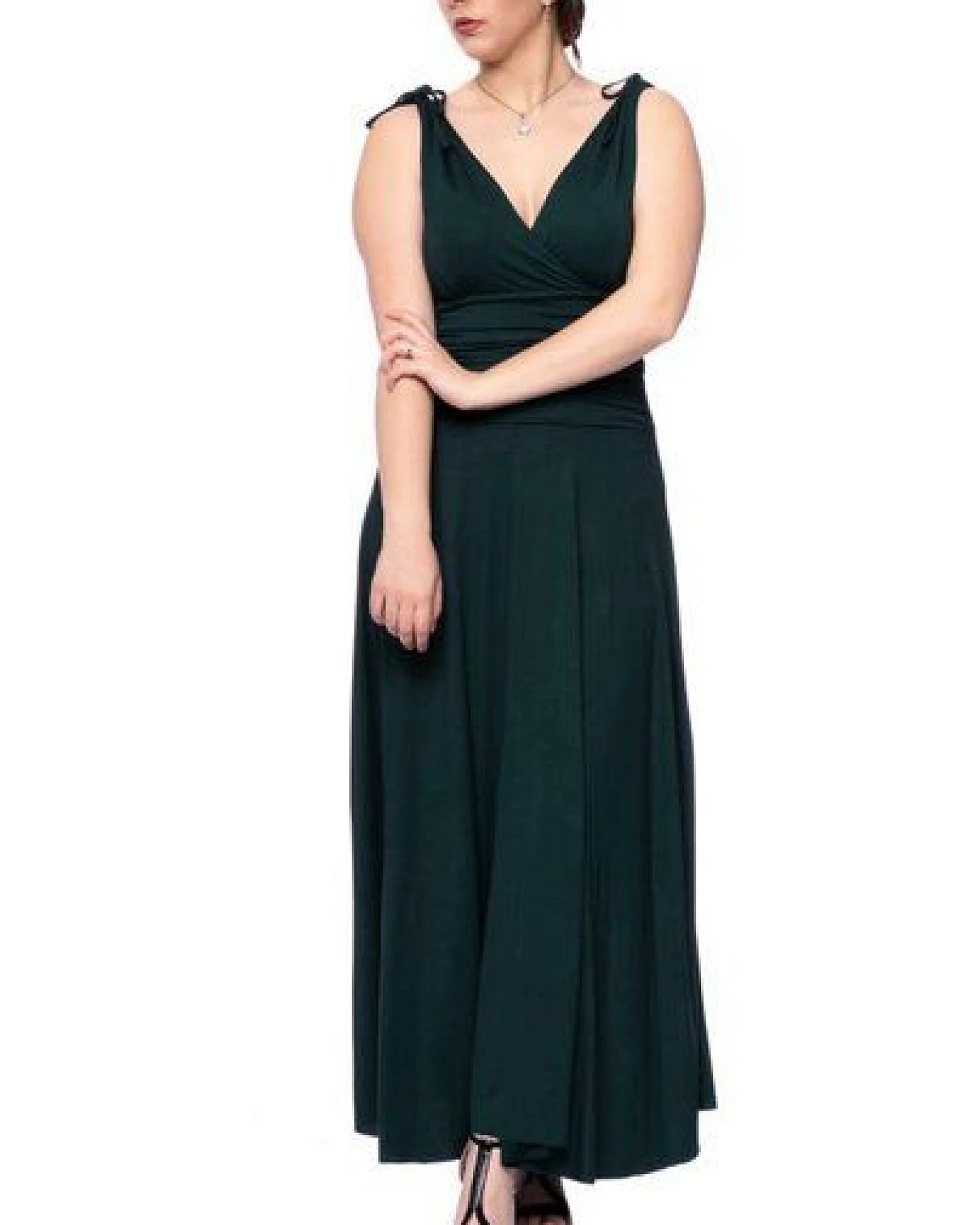 Ingoria VERIA Maxi Kleid in Wickeloptik mit gerafftem Taillenbund – Ansicht 3